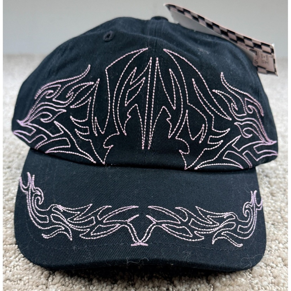 Vans Youth OSFM Skate Tribe STR Hat NWT Black Pink Tribal Embroidered Hat